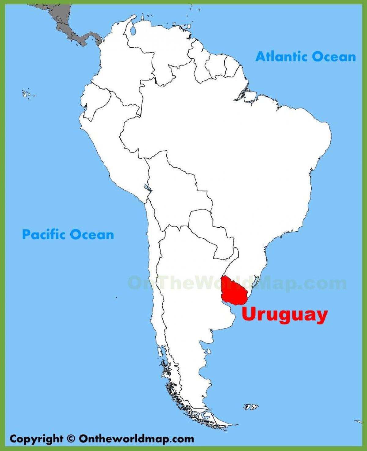 Térkép Uruguay dél-amerika