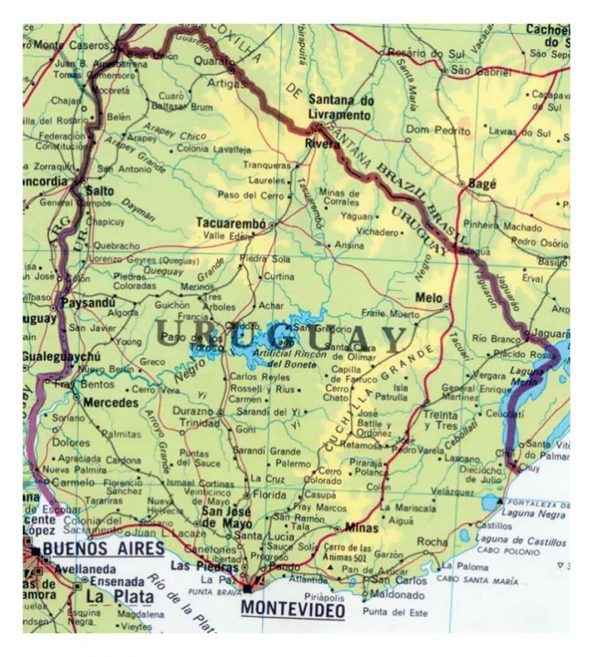 térkép Uruguay