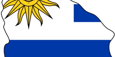 Térkép Uruguay zászló